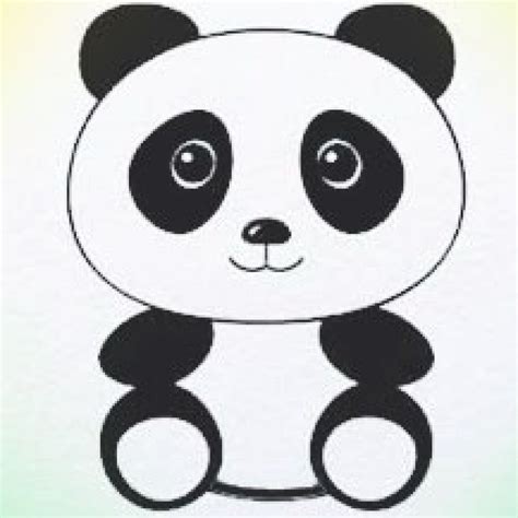 Panda drawing on grafting paper